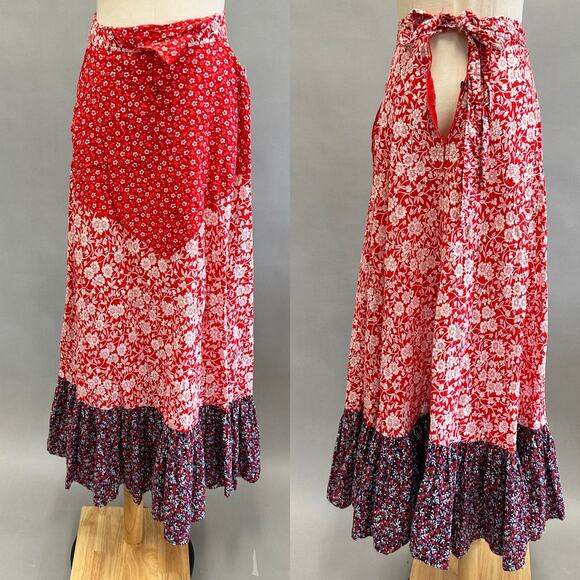 Vintage 70s Fadoosie western peasant style skirt and top set size 7 square dance - Picture 9 of 16